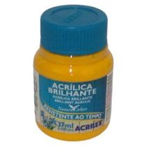 Tinta Acrílica Brilhante Acrilex Amarelo Ouro 37ML