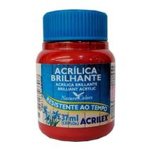 Tinta Acrílica Brilhante Acrilex Vermelho Escarlate 37ML