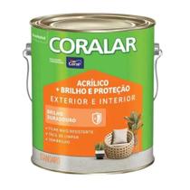 Tinta Acrilica + Brilho e Proteção 3.6Lt - Branca - Coralar
