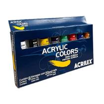Tinta Acrílica Com 8 Bisnagas 20ml Acrylic Colors Acrilex Tinta Acrílica Com 8 Bisnagas 20ml Acrylic Colors Acrilex