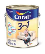 Tinta Acrílica Coral 3 em 1 Premium Fosco 3,6L