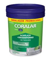 Tinta Acrílica Coralar Mais Desempenho Branco Gelo Balde 20L Coral Tinta Acrílica Coralar Mais Desempenho Branco Gelo Balde 20L Coral