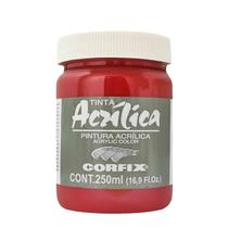 Tinta Acrílica Corfix 250ml Cor Vermelho Cádmio Escuro 130 G1