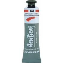 Tinta Acrílica Corfix 37ml Cor Terra Siena Queimada 63 G2