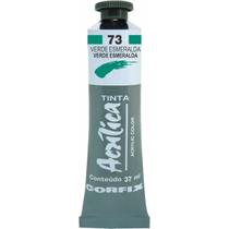 Tinta Acrílica Corfix 37ml Cor Verde Esmeralda 73 G1