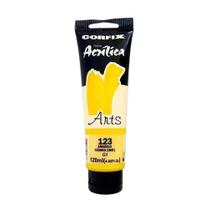 Tinta Acrílica Corfix Arts 120ml Amarelo Cadmio 123 Gr 1