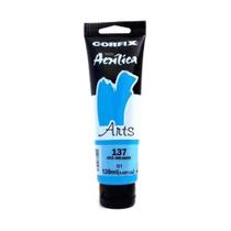 Tinta Acrílica Corfix Arts 120ml Azul Brilhante 137 Gr 1