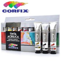 Tinta Acrílica Corfix - Estojo com 10 Bisnagas