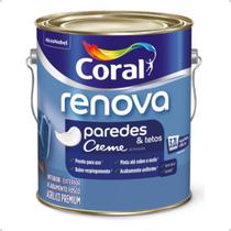Tinta Acrílica Creme Fosco Renova Parede Branco 3,2l Coral Tinta Acrílica Creme Fosco Renova Parede Branco 3,2l Coral