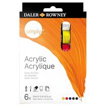 Tinta Acrilica Daler & Rowney Simply 12ml com 6 Cores
