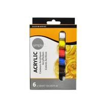 Tinta Acrilica Daler Rwney Simply 12ml C/6 Cores