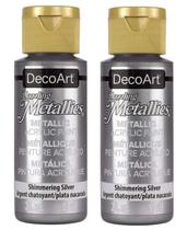 Tinta Acrílica DecoArt Dazzling Metallics Prata Cintilante 59 ml Tinta Acrílica DecoArt Dazzling Metallics Prata Cintilante 59 ml