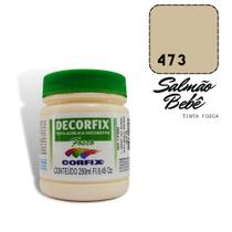 Tinta Acrílica Decorfix Fosca 250ml 473 Salmao Bebê Corfix