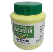 Tinta Acrilica Decorfix Fosca 250ml - Amarelo Bebe
