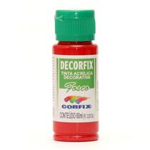 Tinta Acrílica Decorfix Fosca Corfix 60ml Cor Vermelho Fogo 313