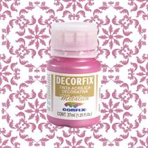 Tinta Acrilica Decorfix Metálica 37ml 390 - Rosa