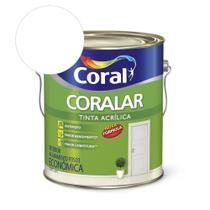 Tinta Acrílica Econômica Coralar Acrílico Fosco Branco Neve 3.6l Coral