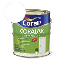 Tinta Acrílica Econômica Coralar Acrílico Fosco Branco Neve 3.6l Coral Tinta Acrílica Econômica Coralar Acrílico Fosco Branco Neve 3.6l Coral