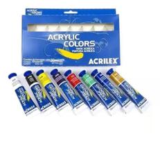 Tinta Acrílica Estojo C/ 8 Cores 20ml Acrilex