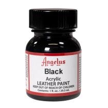 Tinta Acrílica Flexível para Couro Angelus Preta 30 ml