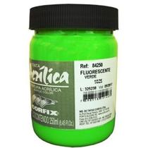 Tinta Acrílica Fluorescente Corfix 250ml Verde 1025