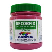 Tinta Acrílica Fosca Corfix 250ml para Arte e Artesanato Cor:Rosa Escuro