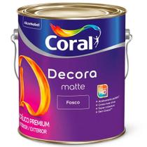 Tinta Acrílica Fosca Premium Coral Decora Matte 3,6L Tinta Acrílica Fosca Premium Coral Decora Matte 3,6L