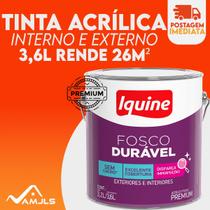 Tinta Acrilica Fosco Aveludada Branco Neve Premium 3,6l Rende 26m² Durável e Economica