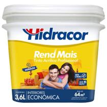 Tinta Acrílica Fosco Rend Mais Econômica Azul Turquesa 3,6L Hidracor Tinta Acrílica Fosco Rend Mais Econômica Azul Turquesa 3,6L Hidracor