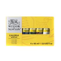 Tinta Acrílica Galeria Winsor & Newton 60ml com 6 Unidades