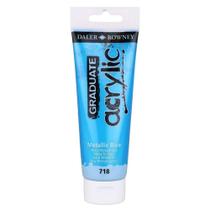 Tinta Acrílica Graduate 120ml Azul Metálico 718 Daler Rowney