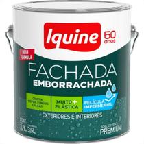 Tinta Acrilica Iquine Fachada Emborrachada Acrilico Premium 3,6L Branco Neve