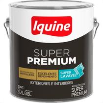 Tinta Acrilica Iquine Fosco Super Premium 3,6L Branco Neve