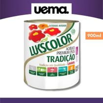 Tinta Acrílica Lavável Branco Fosco 900ml Lukscolor Tradição Premium Plus Uso Interior e Exterior