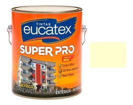 Tinta Acrilica Marfim Semi Brilho Super Pro Eucatex 3,6lt