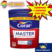 Tinta Acrílica Master Premium Lavável Branco Fosco 20 Litros Coral