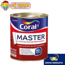 Tinta Acrílica Master Premium Lavável Branco Fosco 900ml Coral