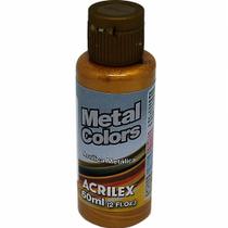 Tinta Acrílica Metal Colors Acrilex Dourado Solar 60ML