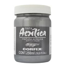 Tinta Acrílica Metálica Corfix Estanho Iridescente 250ml Tinta Acrílica Metálica Corfix Estanho Iridescente 250ml
