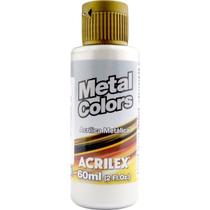 Tinta Acrílica Metálica Metal Colors Acrilex 60ml Cor Prata 533