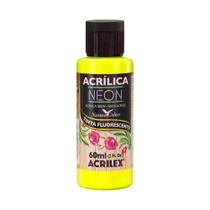 Tinta Acrílica Neon 60ml Amarelo Limão 102 Acrilex