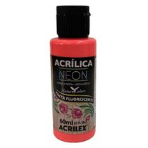 Tinta Acrílica Neon Acrilex 60Ml Vermelho