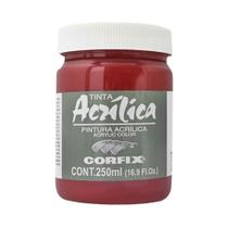 Tinta Acrilica P/ Tela 250ml Corfix G2 059 Carmim