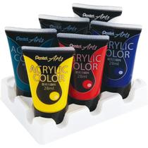 Tinta Acrílica Pentel - Pentel Acrylic Colour - 6 Cores Tinta Acrílica Pentel - Pentel Acrylic Colour - 6 Cores