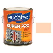 Tinta Acrilica Pessego Semi Brilho Super Pro Eucatex 3,6lt