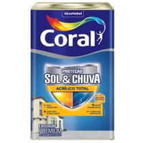 Tinta Acrílica Premium Coral Sol E Chuva Acrílico Total 16L Paçoca Doce