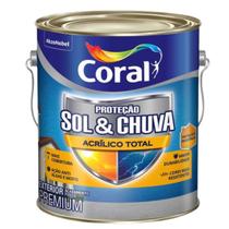 Tinta Acrílica Premium Coral Sol E Chuva Acrílico Total 3,2L