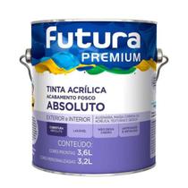 Tinta Acrílica Premium Fosco Absoluto Cores 3,6L Futura Tinta Acrílica Premium Fosco Absoluto Cores 3,6L Futura