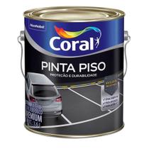 Tinta Acrílica Premium Para Piso Fosco Cinza Médio 3,6 Litros - CORAL