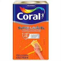 Tinta Acrílica Premium Super Lavável Antimanchas Branco 18 Litros - 5273334A - CORAL